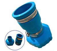 Besttoolifes Kit de conector adaptador de manguera de skimmer para piscina Intex con acoplamiento de goma, abrazaderas de metal, manguera de piscina de 1.5 pulgadas, base azul