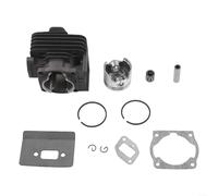 Besttoolifes Kit de montaje de pistón de cilindro de 44 mm con anillos de rodamiento de componentes de junta de repuesto para piezas de motor de cortador de cepillo 52CC 44F-5