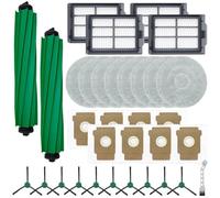 Besttoolifes Kit de piezas de repuesto para robot aspirador Roomba Plus 405 con cepillo de goma multisuperficie, filtro de tela, bolsa de polvo, herramienta de limpieza de cepillo lateral (B)
