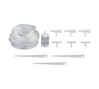 Besttoolifes Kit de sistema de riego por goteo para plantas de jardín con válvulas de control de flujo ajustables, manguera de riego automática para invernadero en maceta (A)