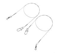 Besttoolifes Línea líder de alambre de titanio de 7 x 7 pulgadas para giro con Plus para Snap Antikink Steel Trace Leader Duolock Pesca Depredador Peces Top Resistencia a la tracción 14 kg 30 cm (30