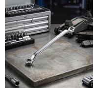 Besttoolifes Llave de Boca Doble Offset 45° para acero Cromo Vanadio Llave | para acero cromo vanadio, para tratamiento térmico, offset 45 grados, boca doble 12 puntos, completa(13 x 15mm)