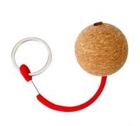 Besttoolifes Llavero de corcho flotante rojo para kayak y deportes acuáticos, paquete de 2 llaveros flotantes para EVA y acero inoxidable con colores brillantes, 35 mm de diámetro, 30 g cada uno