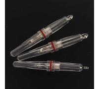 Besttoolifes Luz de pesca nocturna electrónica roja para cañas flotantes y recolección de peces, lámpara brillante de polietileno impermeable, 72 x 10 x 10 mm, 5 g, batería CR425 incluida, sumergible