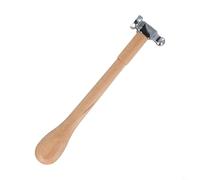 Besttoolifes Martillo para hacer joyas con mango de madera para plateros y orfebres, herramienta de moldeo de metal de cabeza redonda para joyeros y trabajos de banco (B)