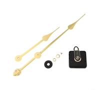 Besttoolifes Mecanismo de movimiento de cuarzo silencioso, kit de repuesto de piezas de reloj, reloj de eje largo de alto par, para reparación de hogar (oro 1)