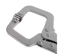 Besttoolifes Mini abrazadera C de soldadura, alicates de bloqueo para metalurgia, herramienta de sujeción de acero ajustable para chapa, herramienta manual plateada