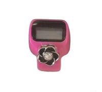 Besttoolifes Mini contador electrónico de dedos, color rojo rosa, clicker de mano LED con apagado automático de pantalla, correa suave ajustable para tejer, ganchillo, puntuación deportiva y uso en el