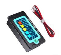 Besttoolifes Multímetro, voltímetro CC con 1% de precisión, compatible con PZEM-009, pantalla LCD digital, tamaño compacto, para pruebas de batería en entornos hostiles (azul)