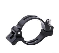 Besttoolifes Negro 34,9 mm, abrazadera adaptadora de desviador delantero para bicicletas MTB, aleación de aluminio, convertidor de banda de soldadura a banda, compatibilidad de tubo de asiento de 31,8