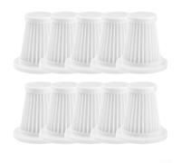 Besttoolifes Paquete de 10 filtros HEPA de repuesto para aspiradora portátil de coche, juego de filtros de polvo compacto para mantenimiento esencial y protección del motor