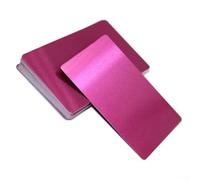 Besttoolifes Paquete de 100 tarjetas de visita de aluminio en blanco para grabado, tarjetas de identificación de metal anodizado de 85 x 54 mm para máquina de marcado, tarjeta de membresía VIP