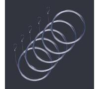 Besttoolifes Paquete de 5 unidades para pescadores para pesca con mosca, líderes cónicos de nailon transparente de 9 pies con bucle para agua dulce para lanzar y rotación simple en invisible (4X)