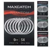 Besttoolifes Paquete de 5 unidades para pescadores para pesca con mosca, líderes cónicos de nailon transparente de 9 pies, con bucle para agua dulce para lanzar y fácil rotación en invisible (5X)