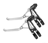 Besttoolifes Par de palancas de freno de aluminio ultraligeras mecanizadas con abrazadera de 222 mm, fácil de transportar, asas de freno duraderas para plegar, aleación de carretera Plus (plateado)