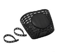 Besttoolifes Para cesta delantera negra para manillar de plástico con transporte de objetos pequeños, accesorio de repuesto compatible con almacenamiento (negro)