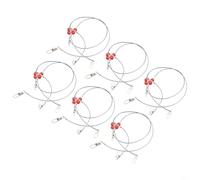 Besttoolifes Para líderes de pesca que tienen pivotes a presión, equipos de alambre monofilamento de nailon para agua salada, con mango de 55 libras, 90 libras, 6 piezas de 68 cm, líneas principales