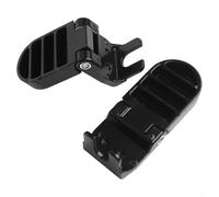 Besttoolifes Pedales de repuesto negros con agujeros de montaje compatibles con estribos traseros plegables de aleación de aluminio para motocicleta eléctrica o fácil (M15)