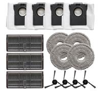 Besttoolifes Piezas de repuesto para MOVA P10 Pro, para kit de accesorios de aspiradora ultra compatibles con filtro de alta eficiencia para pelo de mascotas, juego de cepillos laterales para borde