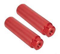 Besttoolifes Piquetas de aleación de aluminio para bicicletas de montaña y de carretera, estriadas antideslizantes compatibles con ejes de 3/8 pulgadas, 100 x 28 mm, par