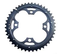 Besttoolifes Plato 44T de aleación de aluminio negro de 104 mm compatible con bielas II 8 9 de repuesto para bicicleta de carretera