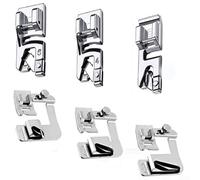 Besttoolifes Prensatelas de dobladillo de 6 mm, prensatelas enrolladas de 3 mm para máquinas de coser de vástago bajo, kit de prensatelas de acero inoxidable con múltiples tamaños, costura en casa