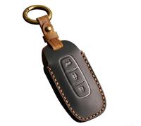 Besttoolifes Qashqai Altima - Carcasa con botón preciso, ajuste preciso, absorción de golpes, protección contra caídas, piel vacuna negra, funda protectora para llave de coche para Nissan