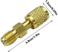 Besttoolifes R32 - Adaptador de tubería de acero SAE hembra a macho para R454B y sistemas de refrigeración, conexión de colector de medidor de refrigeración R32