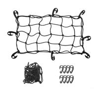 Besttoolifes Red de carga plegable de alta elasticidad para jardín, carrito plegable de malla de goma elástica con 8 ganchos de 80 x 40 cm, color negro, camping y almacenamiento de senderismo