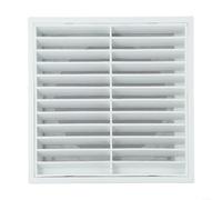 Besttoolifes Rejilla de ventilación de plástico, pared o montaje, material de polipropileno, malla de acero para protección contra alimañas, flujo de aire interior y exterior, se adapta a conductos de