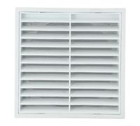 Besttoolifes Rejilla de ventilación de plástico, pared o montaje, material de polipropileno, malla de acero para protección contra alimañas, flujo de aire interior y exterior, se adapta a conductos de