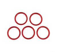 Besttoolifes Rejilla de ventilación roja para anillo para Vitara 2015-2022, moldura de salida de aire acondicionado de aluminio, juego de 5 piezas de cubiertas decorativas para ventilación interior de