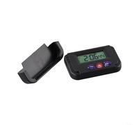 Besttoolifes Reloj digital LCD para salpicadero de coche con alarma, cronómetro, calendario, mesa LCD portátil, soporte flexible, color negro, 7,4 x 4,6 x 2,8 cm