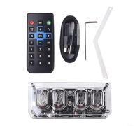 Besttoolifes Reloj digital Nixie Tube In-12 con pantalla fluorescente de brillo de 225 colores, retroiluminación LED más función de fecha, carcasa acrílica alimentada por USB, control remoto, bajo