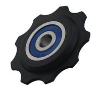 Besttoolifes Rodillo de guía de transmisión de bicicleta, pieza de repuesto de guía de cadena de acero plástico, rendimiento duradero, garantiza un cambio suave, con, se adapta a cincuenta y cincuenta