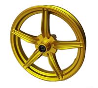 Besttoolifes Rueda sólida de 12 pulgadas, buje trasero de aleación de aluminio, diseño reforzado que absorbe los golpes para reemplazo de bicicleta eléctrica y scooter, estabilidad para varios (oro de