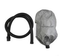 Besttoolifes Sistema de recogida de polvo de vacío de amoladora de pared con manguera de 2 m Máquina de papel de lija autocebante Colector de polvo Material EVA para taller casero