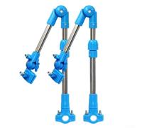 Besttoolifes Soporte ajustable para parasol con rotación de 360° y 180°, soporte telescópico para paraguas para bicicleta, abrazadera plegable para 0,8-2 cm de diámetro (azul)