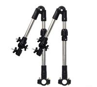 Besttoolifes Soporte ajustable para parasol con rotación de 360° y 180°, soporte telescópico para paraguas para bicicleta, abrazadera plegable para 0,8-2 cm de diámetro (negro)