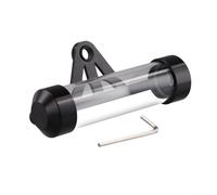 Besttoolifes Soporte de disco fiscal para motocicleta, tubo impermeable de aluminio con extremos de tornillo seguros para una visión completa del disco enrollado, se fija a los marcos de la