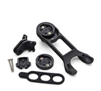 Besttoolifes Soporte de extensión de aleación de aluminio para bicicleta, soporte seguro para manubrio Garmin/Cateye GPS H11/H36, soporte de luz estable, negro