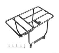 Besttoolifes Soporte trasero de acero sólido para patinete eléctrico, soporte de equipaje de metal, compatible con la cola para modificación, marco pesado, soporte de almacenamiento negro, accesorio