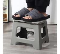 Besttoolifes Taburete plegable portátil de plástico resistente para exteriores con mango ergonómico, capacidad de 260 libras, asiento hexagonal, para camping, jardinería, hogar y oficina