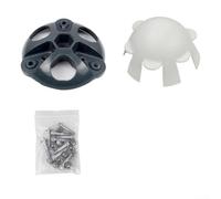 Besttoolifes Tapa de cubo de turbina de viento de acero inoxidable, kit de tornillos y tuercas, se adapta a turbinas horizontales de 3/5/6, construcción duradera al aire libre, eje compatible de 17 mm