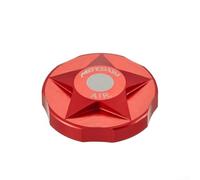 Besttoolifes Tapa de válvula de aire de horquilla de bicicleta Cubierta de polvo CNC de aleación de aluminio compatible con piezas de suspensión, arco iris rojo negro (rojo)