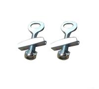 Besttoolifes Tornillo de ajuste tensor de cadena de bicicleta, para bicicletas de viaje de engranaje fijo, tornillo apretado de acero con tuerca de junta interior, plata, 50 x 6 mm (2 unidades)