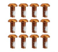 Besttoolifes Tornillos de freno de disco para bicicleta de montaña M5 x 10 mm T25, tornillos de aleación de aluminio, para piezas de repuesto de ciclismo de bicicleta 12, 25, 50 unidades (12 piezas