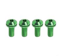 Besttoolifes Tornillos de montaje para jaula de botella de aleación de acero M5 x 12 mm, pernos de bicicleta para bicicletas de montaña y carretera (verde)