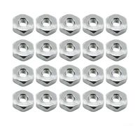 Besttoolifes Tuercas de barra guía de motosierra de metal para -Stihl MS170 MS180 MS250 MS361 MS660 Series Outdoor - Accesorios de equipo de potencia, paquete de 20 unidades con acabado plateado