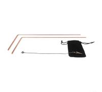 Besttoolifes Varillas de cobre radiestesia espiritual y kit de tablero de péndulo, con asas telescópicas, para curación energética, agua divina, incluye 2 varillas retráctiles